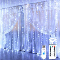 LED Fairy String Curtain – Lights Mode Remote