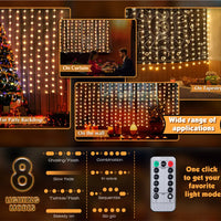 LED Fairy String Curtain – Lights Mode Remote