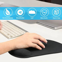 Ergonomic Wrist Rest Mouse Mat – Memory Foam Non-slip
