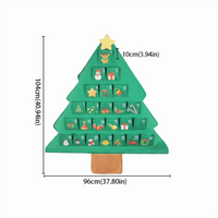 Hanging Christmas Tree Pocket Organizer – 41" DIY Advent Calendar & Treat Display