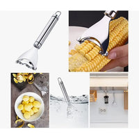 Home Y-shaped Corn Peeler – Stainless Steel Fast
