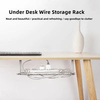 Under Desk Cable Management Tray – Power Strip & Cord Organizer