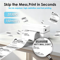 Thermal Label Printer -4x6 Shipping Label Printer for Small Business, Home Use - Compatible with Android, iPhone and Windows