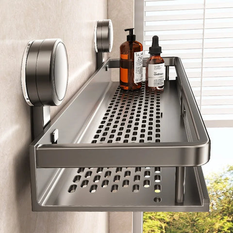 Drill Suction Cup Rack – Bathroom Shelf Toilet