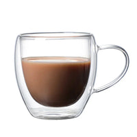 Double-walled Borosilicate Glass Coffee – Mug Handle Perfect