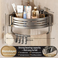 Aluminum Bathroom Storage Shelf – Triangle Basket Wall