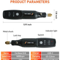 Rotary Tool Kit USB Accessory – Rechargeable Grinder Pen
