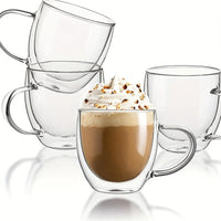 Double-walled Borosilicate Glass Coffee – Mug Handle Perfect