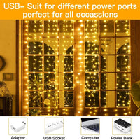 LED Fairy String Curtain – Lights Mode Remote