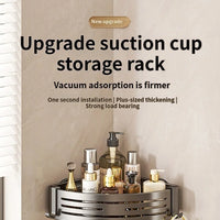 Aluminum Bathroom Storage Shelf – Triangle Basket Wall