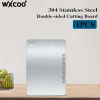 Stainless Steel Cutting Board for Kitchen Food-Grade Diamond-Pattern Large Chopping Board Non-Slip Double Sided Cutting Board
