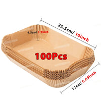 100-piece Air Fryer – Disposable Paper Non-stick