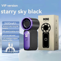 100-speed Mini Handheld Fan – High-speed Turbo Blower