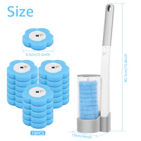 Toilet Brush and Holder Set with Disposable Refills Replacement Head Cleaning Kit Bathroom Cleaning Brush WC Accessories Tool