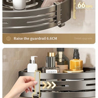 Aluminum Bathroom Storage Shelf – Triangle Basket Wall