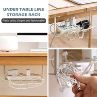Under Desk Cable Management Tray – Power Strip & Cord Organizer