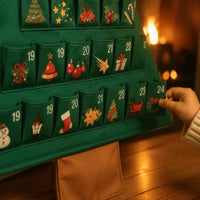 Hanging Christmas Tree Pocket Organizer – 41" DIY Advent Calendar & Treat Display
