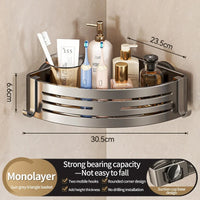 Aluminum Bathroom Storage Shelf – Triangle Basket Wall