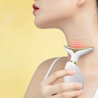 Electric Face & Neck Massager – Lifting and Firming Beauty Device (White/Black)