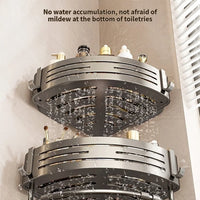 Aluminum Bathroom Storage Shelf – Triangle Basket Wall
