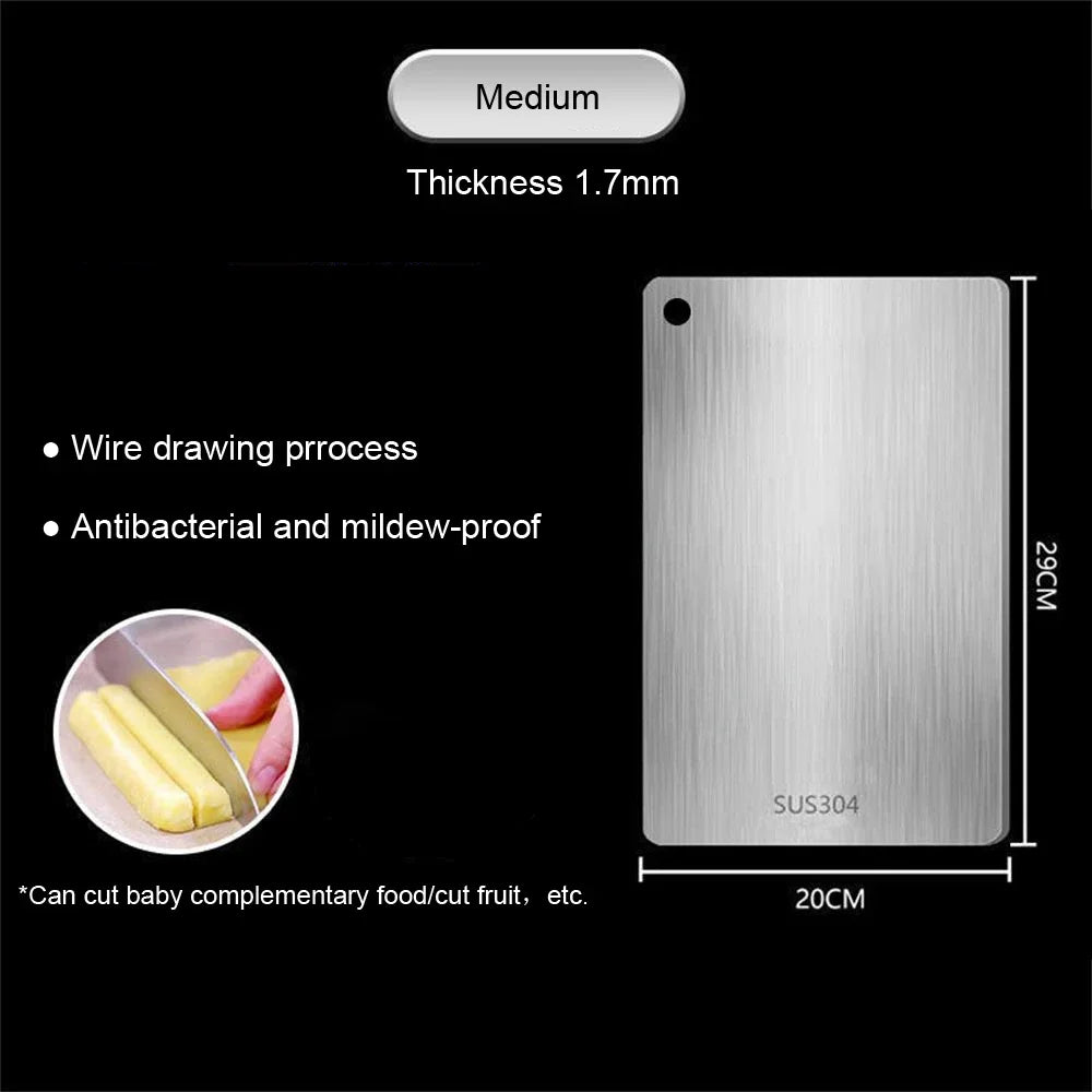 Stainless Steel Panel Chopping Board – Kitchen Household Thickened