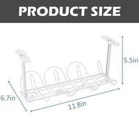 Under Desk Cable Management Tray – Power Strip & Cord Organizer