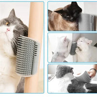 Wall Mount Corner Cat Accessory – Self Groomer Comb