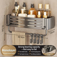 Aluminum Bathroom Storage Shelf – Triangle Basket Wall