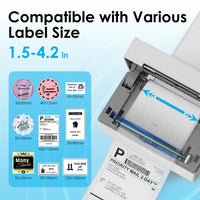 Thermal Label Printer -4x6 Shipping Label Printer for Small Business, Home Use - Compatible with Android, iPhone and Windows