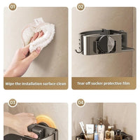 Aluminum Bathroom Storage Shelf – Triangle Basket Wall