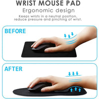 Ergonomic Wrist Rest Mouse Mat – Memory Foam Non-slip