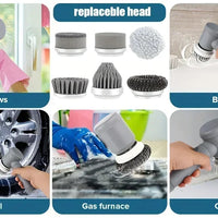 Electric Spin Scrubber – Cordless Bathroom Cleaning Brush with 5 Replaceable Heads for Tile, Tub &amp; Grout