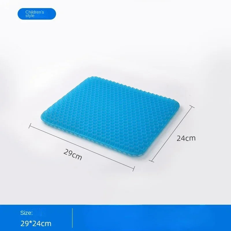 Summer Gel Seat Cushion Breathable Honeycomb Design for Pressure Relief Back Tailbone Pain - Home Office Chair Cars Wheelchair