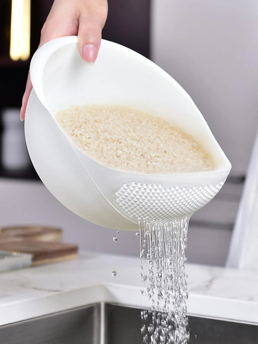 3-piece- Colander – Rice Bowl Drain