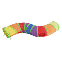 Collapsible Cat Tunnel – Crinkle Play Tube with Dangling Ball Toy