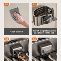 Aluminum Bathroom Storage Shelf – Triangle Basket Wall