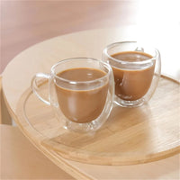 Double-walled Borosilicate Glass Coffee – Mug Handle Perfect