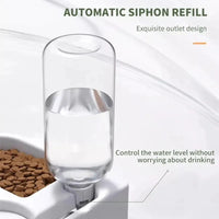 2-in-1 Heart Pet Bowl – Gravity Water & Food Station for Cats and Small Dogs