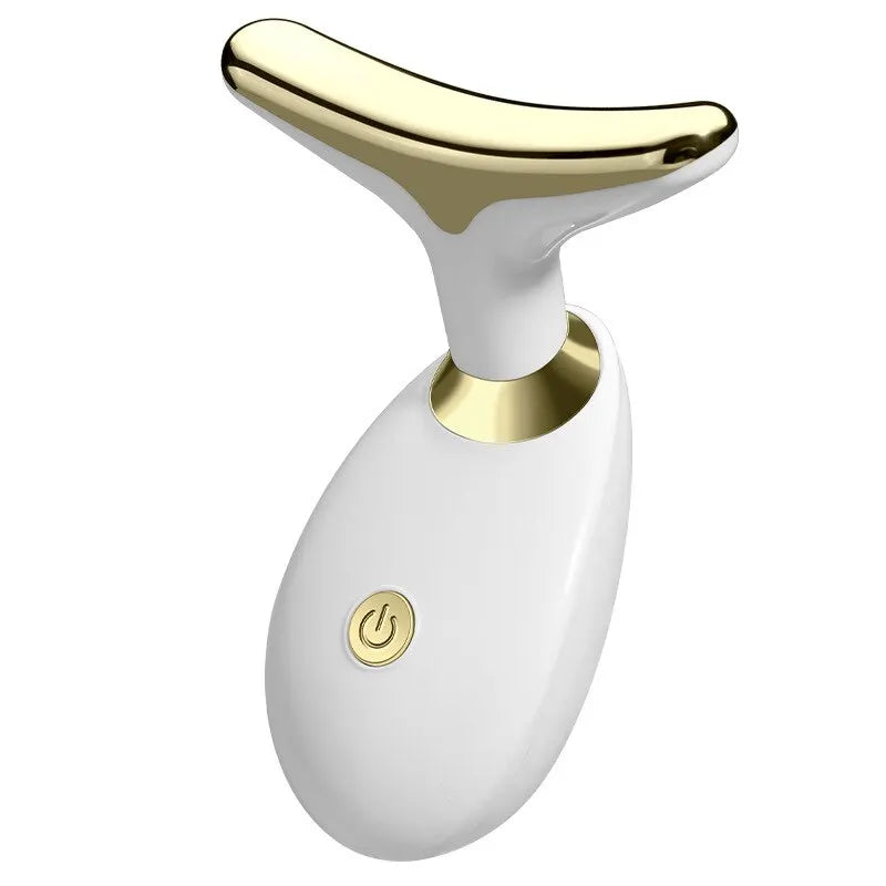 Electric Face & Neck Massager – Lifting and Firming Beauty Device (White/Black)