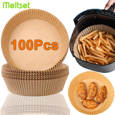 100-piece Air Fryer – Disposable Paper Non-stick
