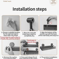 Drill Suction Cup Rack – Bathroom Shelf Toilet