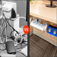 Under Desk Cable Management Tray – Power Strip & Cord Organizer