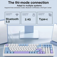 AULA F99 Gaming Mechanical Keyboard 99 Keys Gasket Structure Wireless Bluetooth Wired Hot Swappable PBT Gasket RGB For PC Laptop