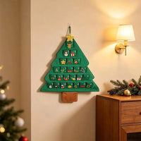 Hanging Christmas Tree Pocket Organizer – 41" DIY Advent Calendar & Treat Display