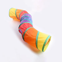 Collapsible Cat Tunnel – Crinkle Play Tube with Dangling Ball Toy