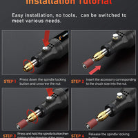 Rotary Tool Kit USB Accessory – Rechargeable Grinder Pen