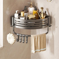 Aluminum Bathroom Storage Shelf – Triangle Basket Wall