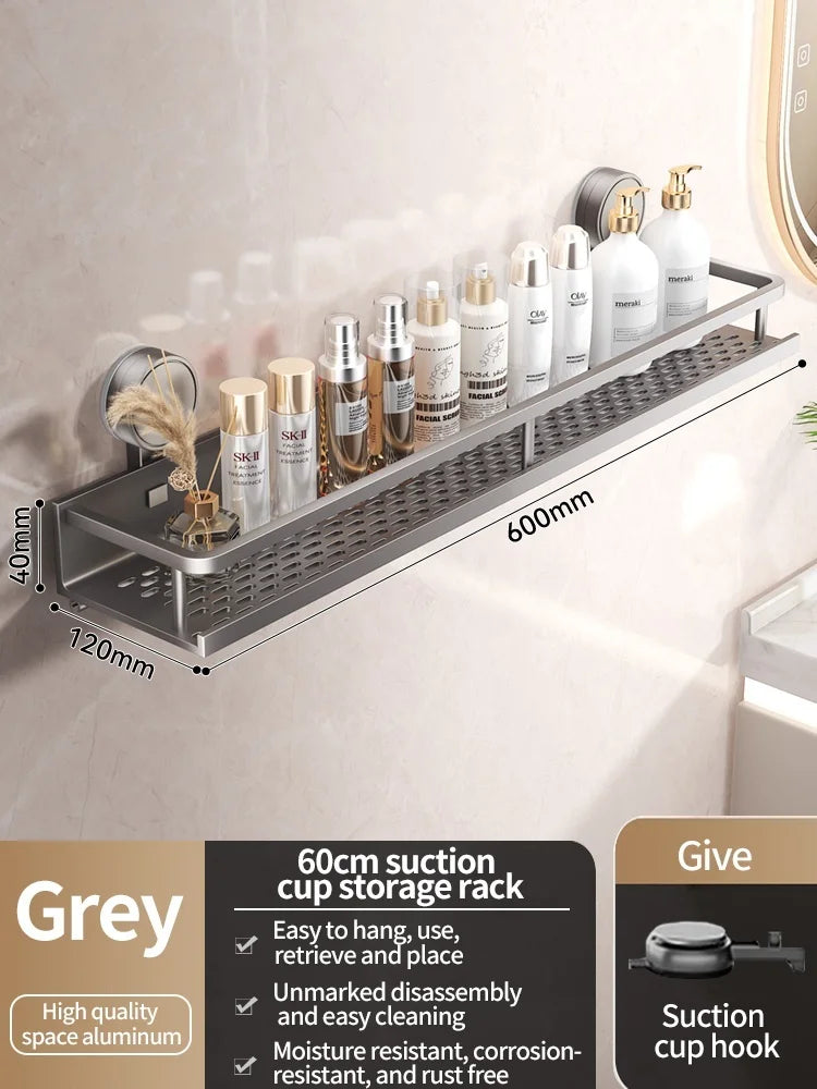 Drill Suction Cup Rack – Bathroom Shelf Toilet
