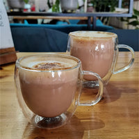 Double-walled Borosilicate Glass Coffee – Mug Handle Perfect