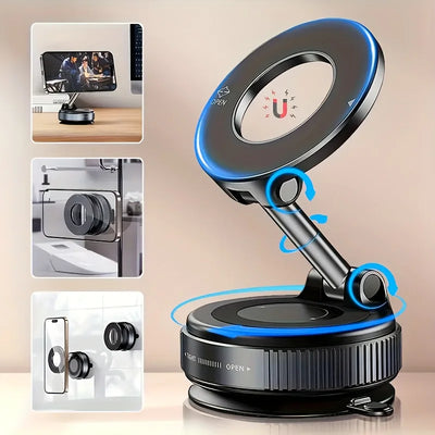 Foldable Magnetic Car Phone Holder – N52 Magnet 360